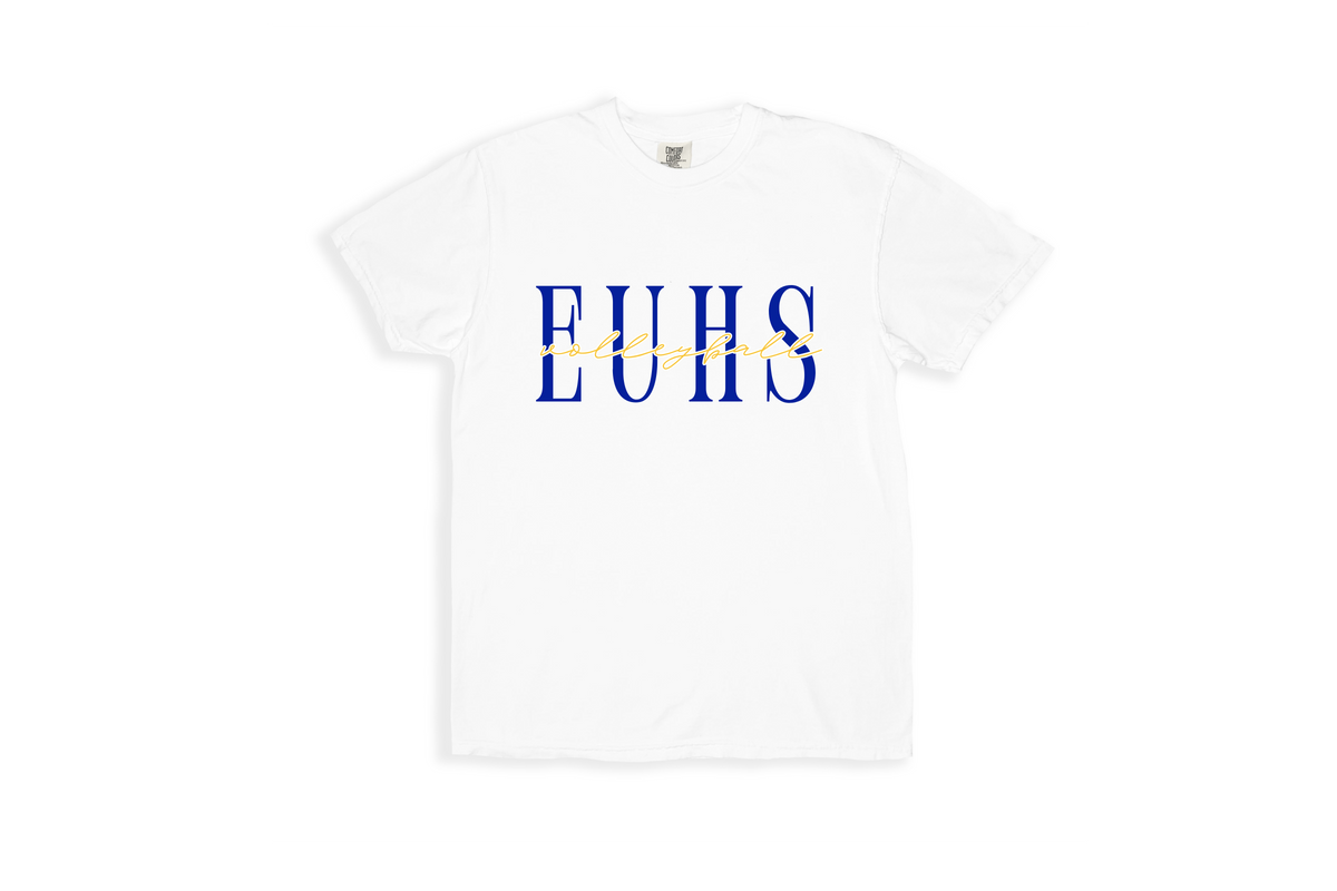 EUHS Volleyball Spirit Tee – White