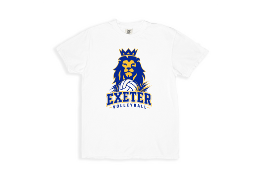 Exeter Volleyball Crowned Lion Spirit Tee – White