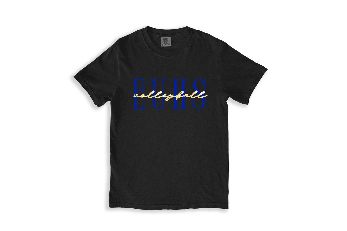 EUHS Volleyball Black Spirit Tee