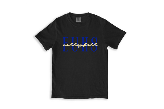 EUHS Volleyball Black Spirit Tee