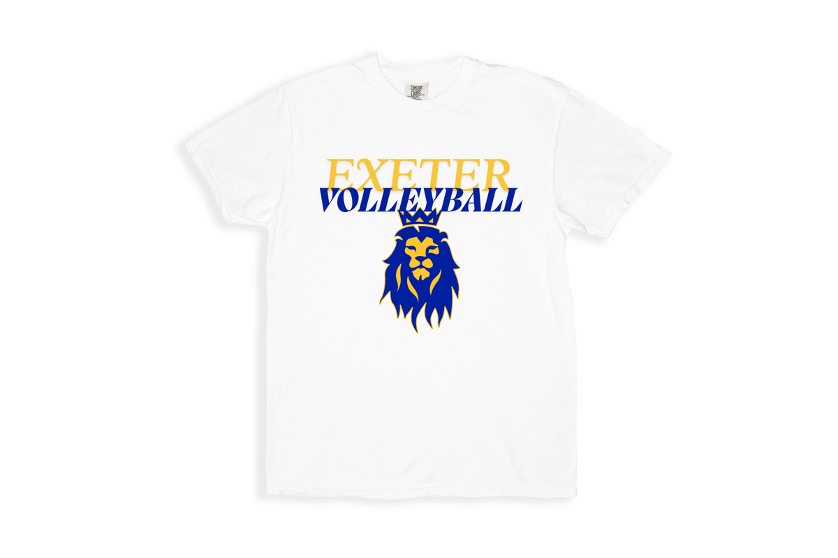 Exeter Volleyball Lion Spirit Tee – White