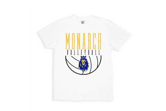 Monarch Volleyball Lion Spirit Tee – White